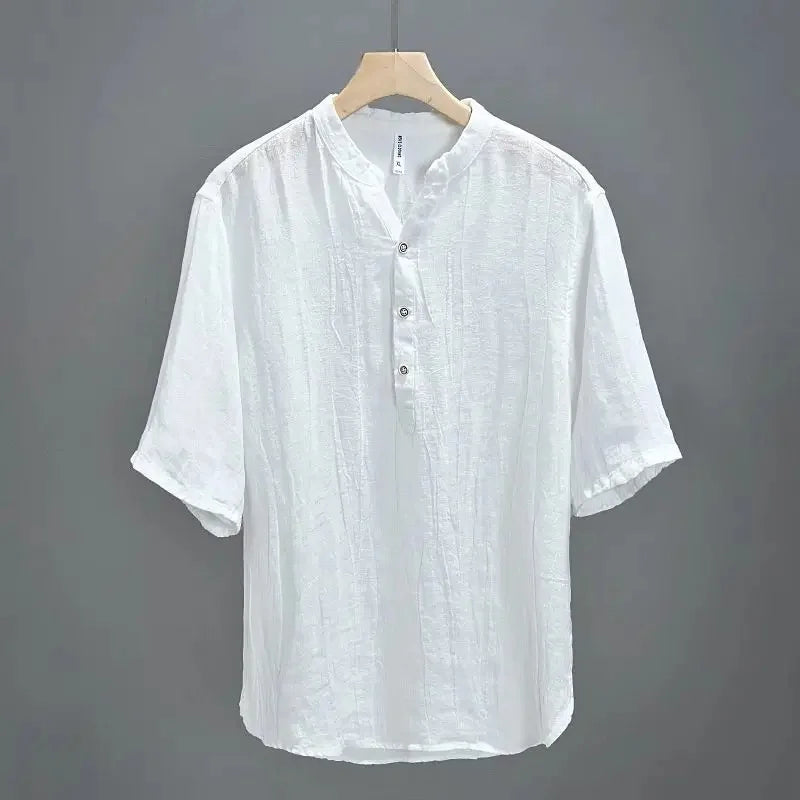 Bari Coast Washed Linen Henley