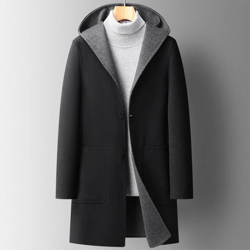 Bowman Pure Merino Hooded Overcoat
