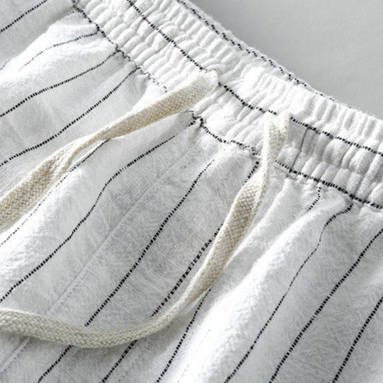 Elio Sand Cotton-Linen Shorts