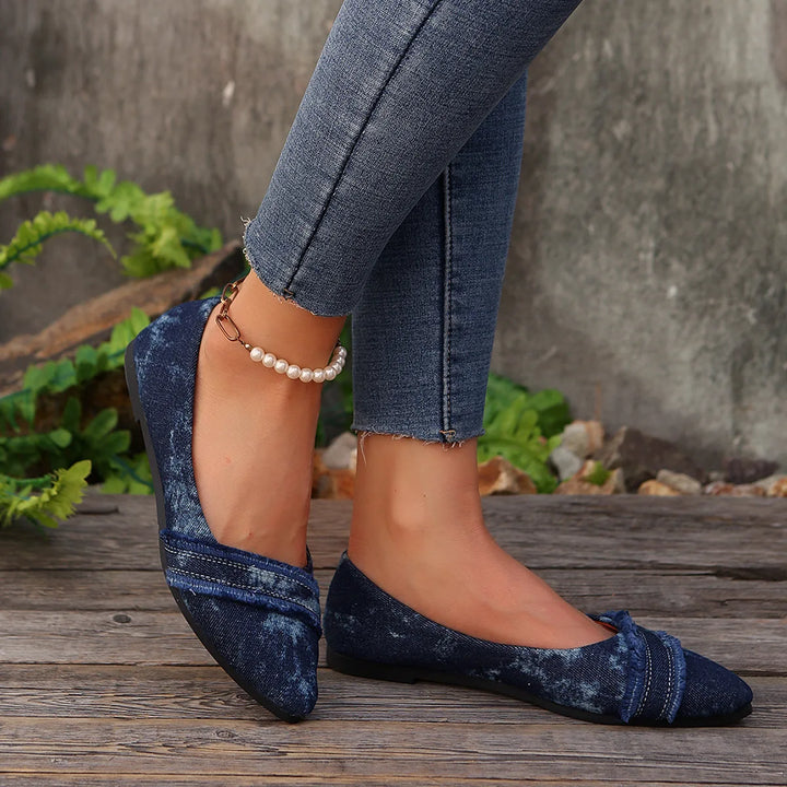 Elara Coast Denim Flats