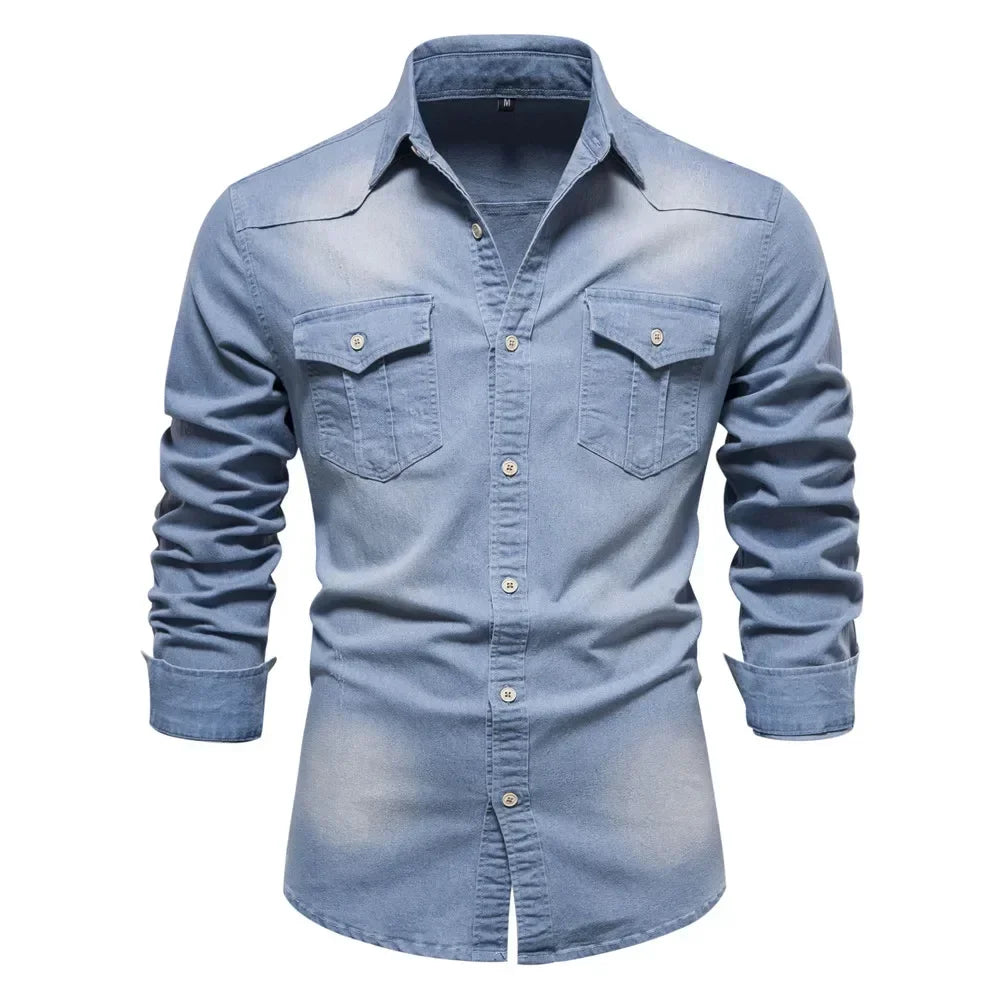 Adaptive Fit Cotton-Denim Shirt