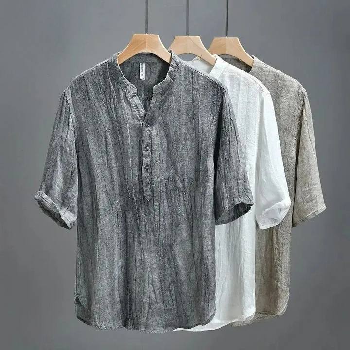Bari Coast Washed Linen Henley