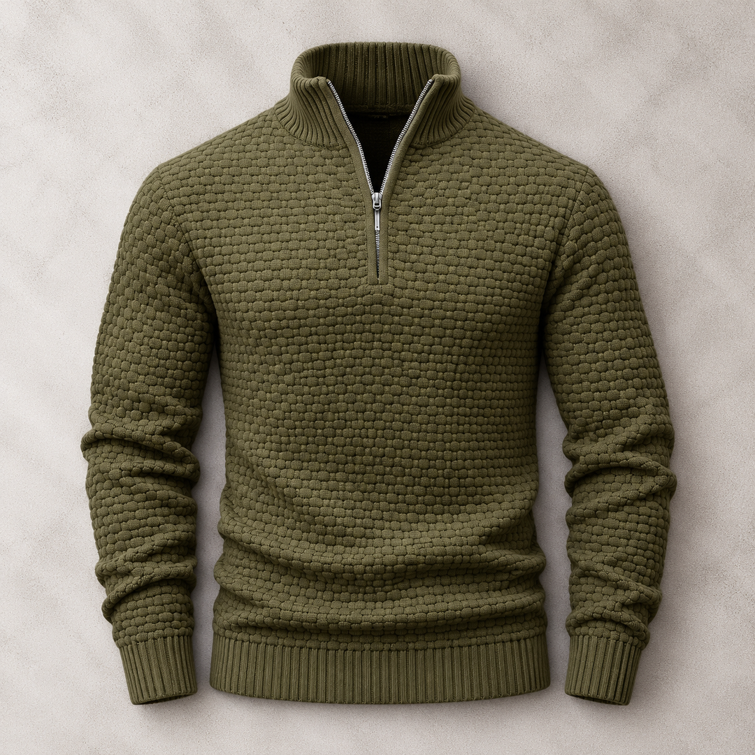 Ashton Textured Quarter-Zip Sweater