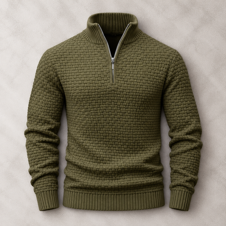 Ashton Textured Quarter-Zip Sweater