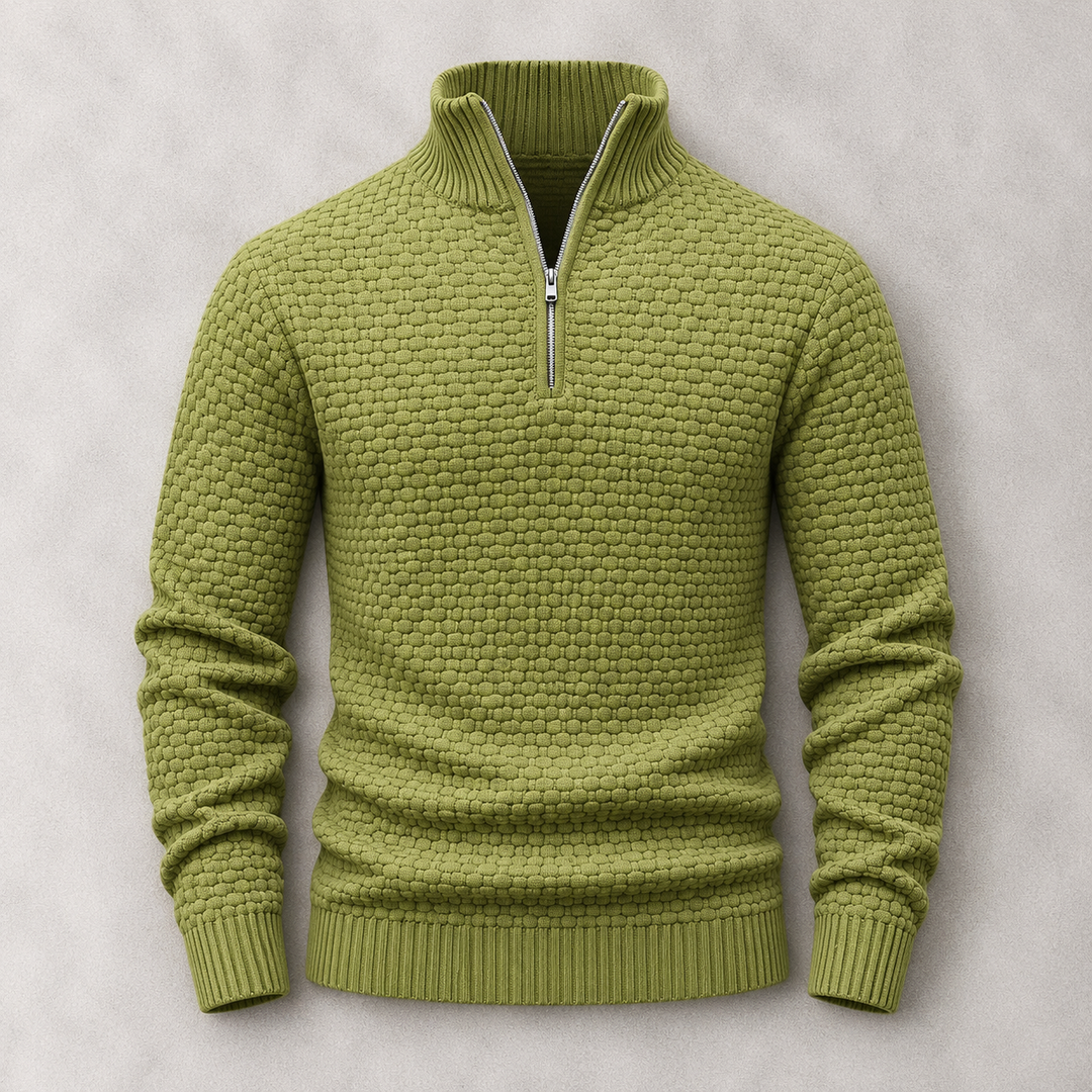 Ashton Textured Quarter-Zip Sweater