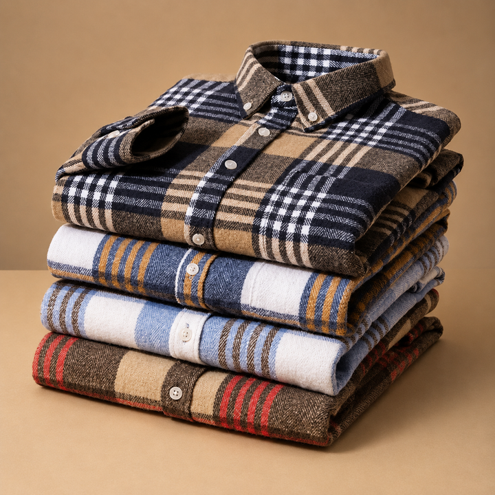 Rockwell Brushed Cotton Flannel Shirt