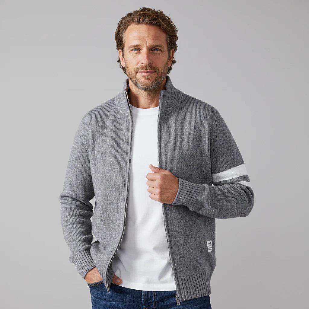 Wesley Knit Zip Cardigan