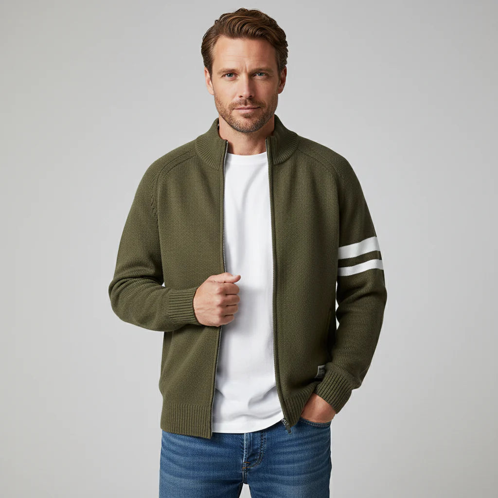 Wesley Knit Zip Cardigan