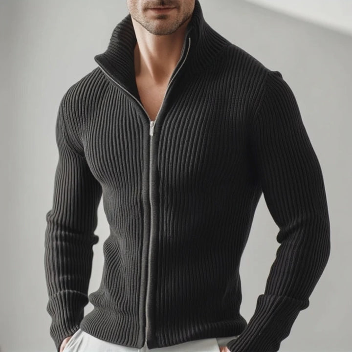 Stockholm Ribbed Zip Sweater